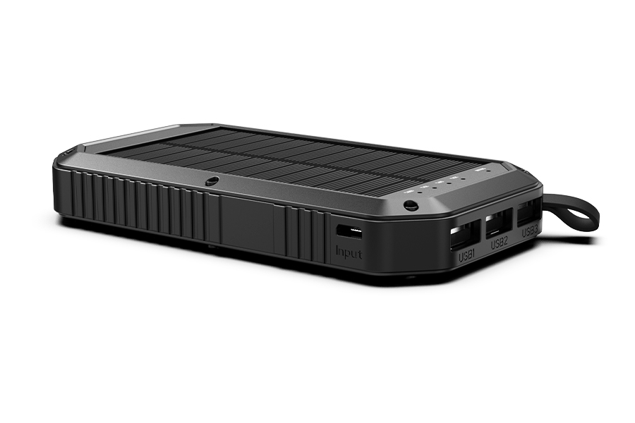 ES981S 10000mAh Solar power bank with LED camping light